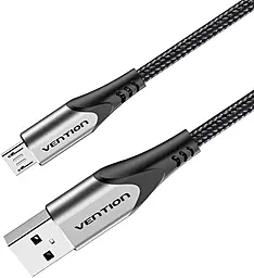 Кабель Vention USB-A to micro USB 18w 3a 0.25м cable Black (COAHC) - фото Кабель Vention USB-A to micro USB 18w 3a 0.25м cable Black (COAHC)