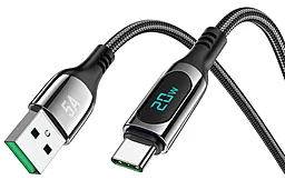 Кабель USB PD Hoco S51 Extreme 20W 5A USB Type-C Cable Black - миниатюра 3
