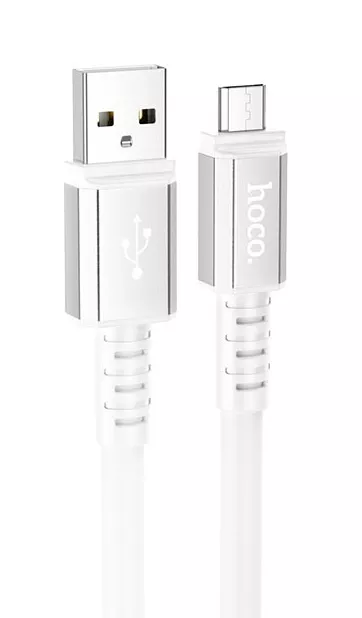 Кабель USB Hoco X85 Strength micro USB Cable White - фото 1