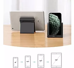 Настільнтий тримач Ugreen LP106 Adjustable Portable Stand Multi-Angle Black - мініатюра 4