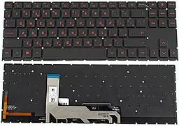 Клавиатура для ноутбука HP Omen 15-EK series с подсветкой клавиш RED без рамки Original Black
