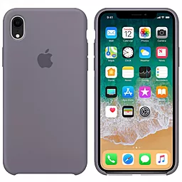 Чехол Silicone Case для Apple iPhone XR Lavander Gray