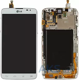Дисплей LG G Pro Lite Dual (D686) с тачскрином и рамкой, White