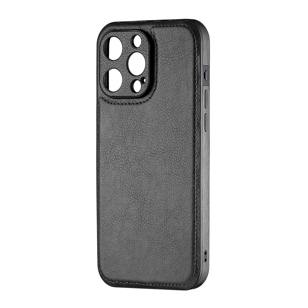 Чохол Jinduka Leather Protected Camera для Apple iPhone 15 Pro Max Black - фото 1