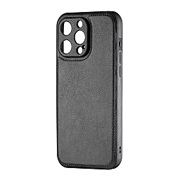 Чехол Jinduka Leather Protected Camera для Apple iPhone 15 Pro Max Black - фото Чехол Jinduka Leather Protected Camera для Apple iPhone 15 Pro Max Black