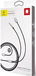 Аудио кабель Baseus L34 Lightning - AUX 3.5mm/USB Charging Audio Cable black - миниатюра 2