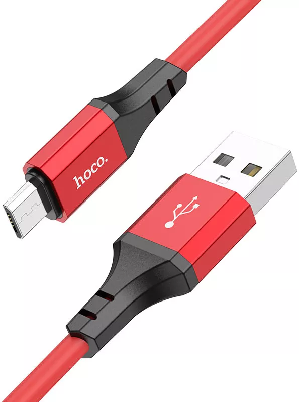 Кабель Hoco X86 Spear USB-A - micro USB 12w 2.4a 1м cable Red - фото 2
