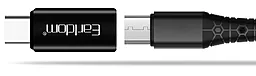 Адаптер-переходник Earldom ET-TC01 USB Type-C to micro USB Black - миниатюра 3