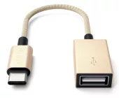 OTG-переходник Satechi Type-C to Type-A Cabled Adapter Gold (ST-TCCAG) - миниатюра 2