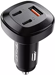 Автомобильное зарядное устройство AceFast B3 66w PD 2xUSB-C/USB-A ports car charger black (AFB3B)