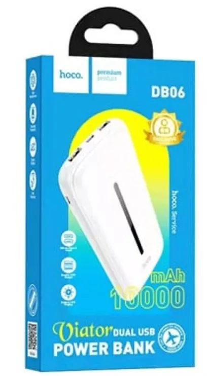 Повербанк Hoco DB06 Viator 10000mAh White - фото 2