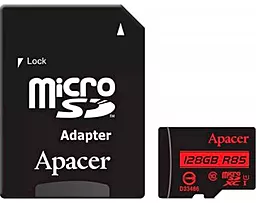 Карта памяти Apacer microSDXC 128GB UHS-I Class 10 + SD-adapter (AP128GMCSX10U5-RA)
