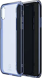 Чехол Baseus Simple Series Pluggy Apple iPhone X Transparent Blue (ARAPIPHX-A03)