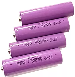 Акумулятор Wimpex WMP-3000 Li-Ion 18650 Tip Top 1000mAh Purple 3.7 V - мініатюра 3