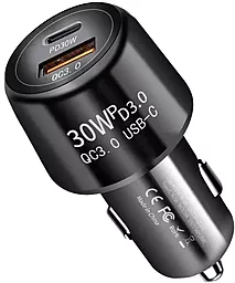Автомобильное зарядное устройство XoKo 30w 3a PD USB-C/USB-A ports car charger black (CQC-220-BK) - фото Автомобильное зарядное устройство XoKo 30w 3a PD USB-C/USB-A ports car charger black (CQC-220-BK)
