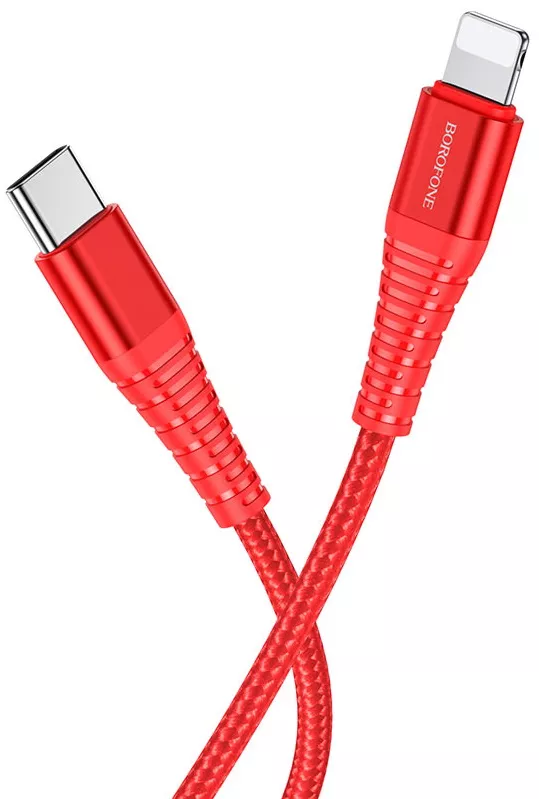 Кабель Borofone BU27 USB Type-C - Lightning 20w 3a 1.2м PD сable Red - фото 3