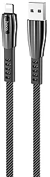 Кабель Hoco U70 Splendor USB-A - Lightning 12w 2.4a 1.2м cable Dark/Gray - фото Кабель Hoco U70 Splendor USB-A - Lightning 12w 2.4a 1.2м cable Dark/Gray
