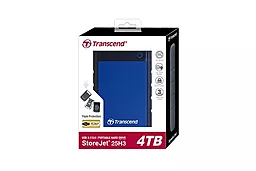 Внешний жесткий диск Transcend StoreJet USB 3.1 4TB (TS4TSJ25H3B) Blue - миниатюра 3