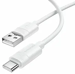 Кабель Borofone BX123 USB-A - Type-C 36w 3a 1м cable White - фото Кабель Borofone BX123 USB-A - Type-C 36w 3a 1м cable White