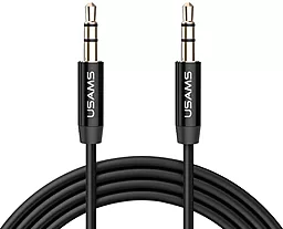 Аудіо кабель Usams YP-01 AUX mini Jack 3.5mm M/M Cable 1 м black - мініатюра 2