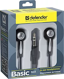 Навушники Defender Basic 603 BOX Black - мініатюра 2