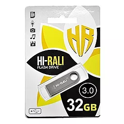 Флешка Hi-Rali Shuttle Series 32GB USB 3.0 (HI-32GB3SHSL) Silver - фото Флешка Hi-Rali Shuttle Series 32GB USB 3.0 (HI-32GB3SHSL) Silver