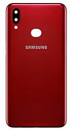 Задняя крышка корпуса Samsung Galaxy A10S 2019 A107 со стеклом камеры Red