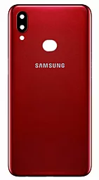 Задняя крышка корпуса Samsung Galaxy A10S 2019 A107 со стеклом камеры Red - фото Задняя крышка корпуса Samsung Galaxy A10S 2019 A107 со стеклом камеры Red