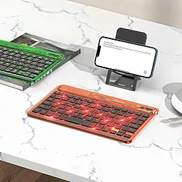 Клавиатура Hoco S55 Transparent Discovery Edition Citrus - миниатюра 3