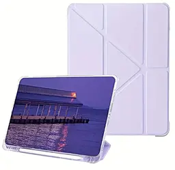 Чехол для планшета BeCover Ultra Slim Origami Transparent для Apple iPad Air 11" M4 2026 Purple (715186) - фото Чехол для планшета BeCover Ultra Slim Origami Transparent для Apple iPad Air 11" M4 2026 Purple (715186)
