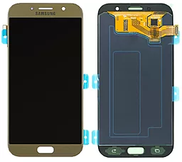 Дисплей Samsung Galaxy A7 A720 2017 с тачскрином, оригинал, Gold - фото Дисплей Samsung Galaxy A7 A720 2017 с тачскрином, оригинал, Gold