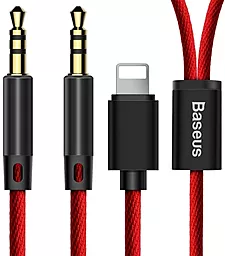Аудио кабель Baseus L33 AUX mini Jack 3.5 - Lightning + mini Jack 3.5 mm M/M Cable 1.2 м красный (CALL33-09)