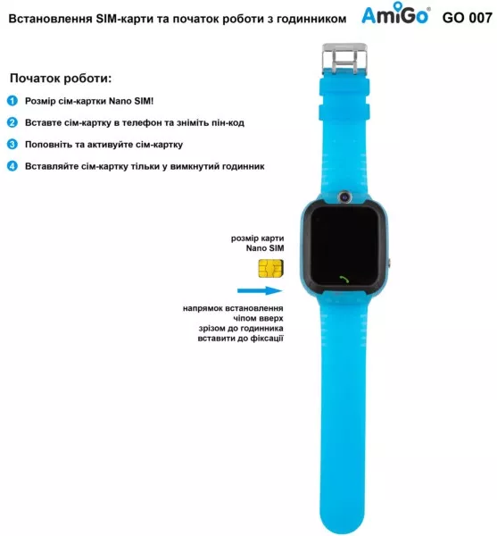 Смарт-часы AmiGo GO007 Flexi GPS Blue - фото 5