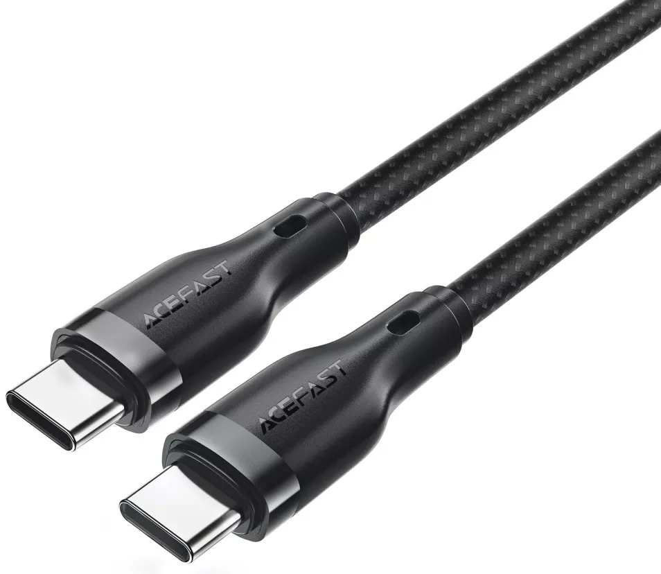 Кабель AceFast C08-03 USB Type-C - Type-C 60w 3a 1.2м PD cable Black - фото 2
