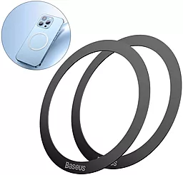 Магнитное кольцо Baseus Halo Series Magnetic Metal Ring 2шт. Black (PCCH000001)