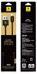 Кабель USB Baseus Elastic 1.6M Lightning Cable Black (CALIGHTNG-EL01) - миниатюра 4