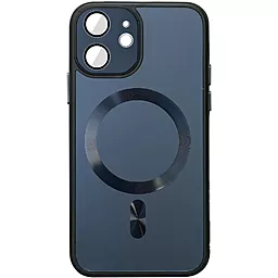 Чехол Epik TPU+Glass Sapphire Midnight with MagSafe для Apple iPhone 12 Black