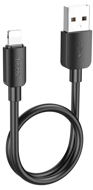 Кабель Hoco X96 Hyper USB-A - Lightning 12w 2.4a 0.25м cable Black - фото 1