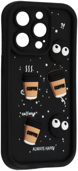 Чехол Pretty Things Case для Apple iPhone 13 Pro Black / Always Happy - фото 1