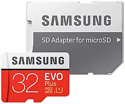 Карта памяти Samsung microSDHC 32GB Evo Plus Class 10 UHS-I U1 + SD-адаптер (MB-MC32GA) - фото Карта памяти Samsung microSDHC 32GB Evo Plus Class 10 UHS-I U1 + SD-адаптер (MB-MC32GA)