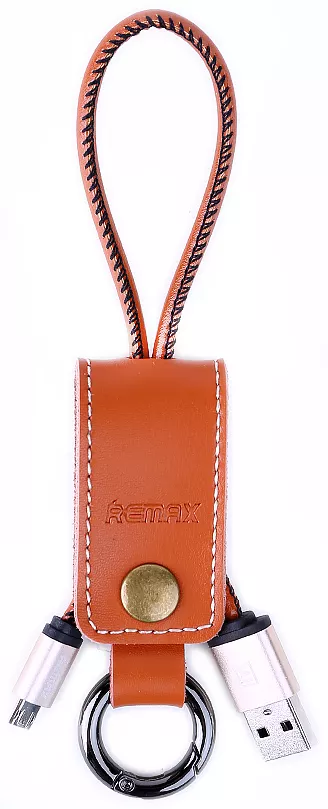 Кабель Remax Western USB-A - micro USB 12w 2.4a 0.15м cable Brown (RC-034m) - фото 1