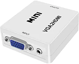 Відео конвертер VGA2HDMI HDMI - VGA 1080p 60hz white (YT-CM-VGA2 / HDMI) EasyLife