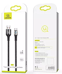 Кабель Usams US-SJ320 U27 USB-A - Type-C 25w 5a 2м cable Black - миниатюра 3