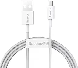 Универсальный кабель Baseus Superior Series USB-A - micro USB 12w 2.4a 2м cable White (CAMYS-A02)