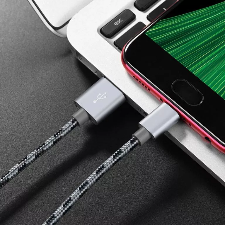 Кабель Borofone BX24 Ring Current USB-A - micro USB 12w 2.4a 1м cable Silver - фото 5