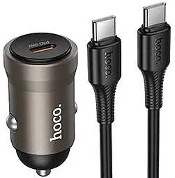Автомобильное зарядное устройство Hoco Z62A Energy 30w PD USB-C fast charger + USB-C to USB-C cable gold - фото Автомобильное зарядное устройство Hoco Z62A Energy 30w PD USB-C fast charger + USB-C to USB-C cable gold