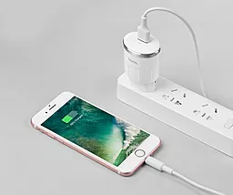 Мережевий зарядний пристрій Hoco C37A 2.4a home charger + Lightning cable white - мініатюра 7 Мережевий зарядний пристрій Hoco C37A 2.4a home charger + Lightning cable white - мініатюра 7