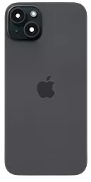 Задня кришка корпусу Apple iPhone 15 Plus зі склом камери, з корпусною рамкою, Original Black - фото Задня кришка корпусу Apple iPhone 15 Plus зі склом камери, з корпусною рамкою, Original Black