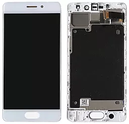 Дисплей Meizu Pro 7 (M792) с тачскрином и рамкой, оригинал, White - фото Дисплей Meizu Pro 7 (M792) с тачскрином и рамкой, оригинал, White