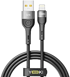 Кабель Yoki YK-EX11 EXTRA USB-A - Lightning 12w 2.4a 1.2м cable Black - фото Кабель Yoki YK-EX11 EXTRA USB-A - Lightning 12w 2.4a 1.2м cable Black